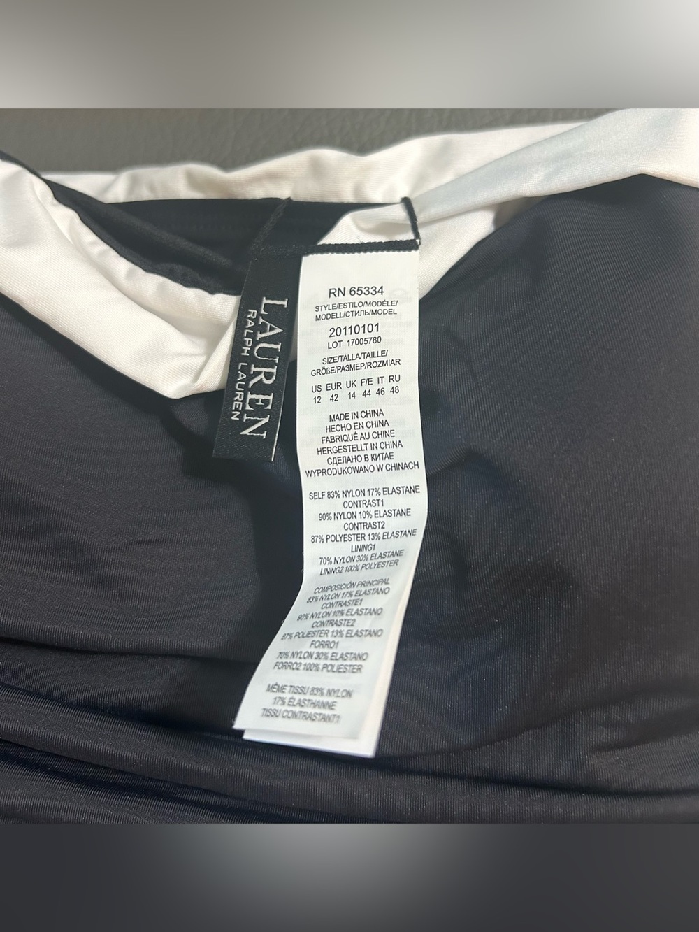 Ralph Lauren Bel Air Shirred Skirted One Piece Swimsuit Swim dress NWT - Picture 7 of 7